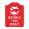 Signmission No Truck Sign No Truck Graphic Beyond This Point, Red & White Alum Sign, 18" x 24", RW-1824-23562 A-DES-RW-1824-23562 - alternate 1